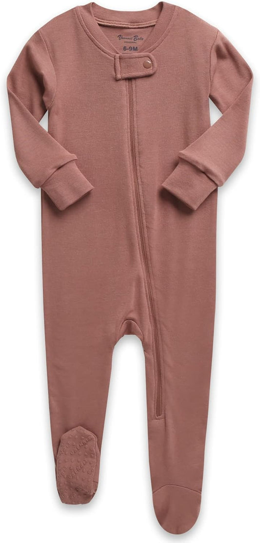 VAENAIT BABY Infant Toddler Boys Girls Footed One-Piece Sleep and Play Premium Modal Pajamas 1-2 Pieces
