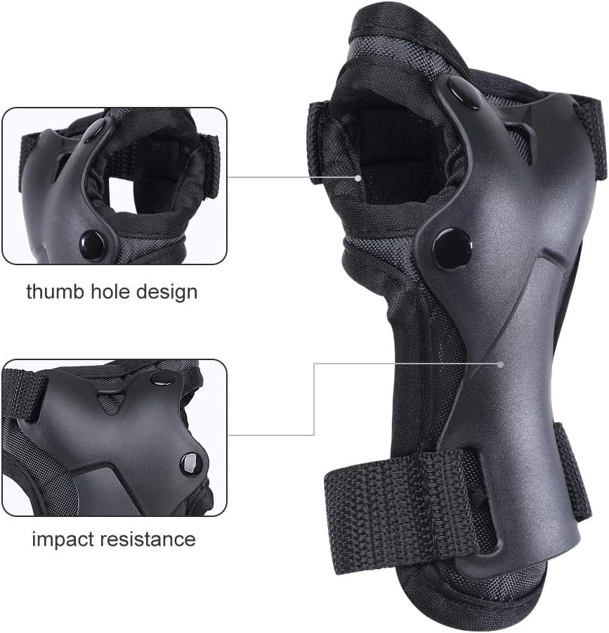 Kids/Youth Knee and Elbow Pads with Wrist Guards Protective Gear Set for Skating Skateboarding Cycling Biking Scooter and Multi Sports