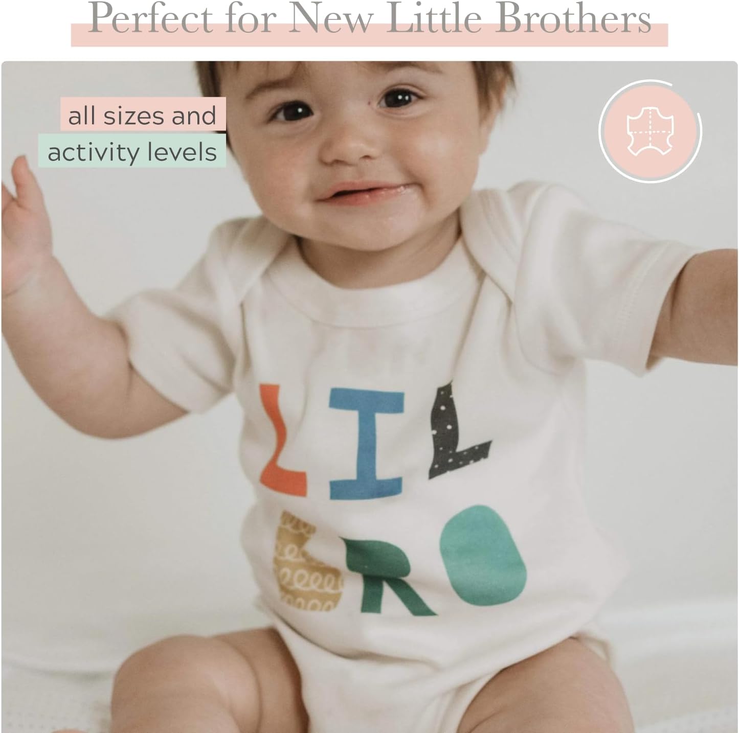 Finn + Emma Organic Cotton Graphic Baby Onesie - Gender Neutral Bodysuits for Babies 0-12 Months in Multiple Sizes and Styles