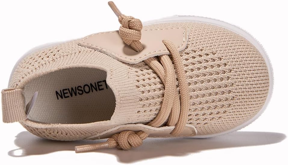 Newsonet Baby Shoes Boys Girls First Walking Breathable Non Slip Walker Sneakers Soft Sole 6 9 12 18 20 24 Months