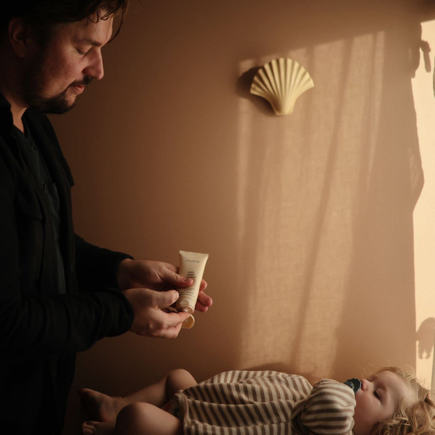 mushie Baby Cream | Healing Ointment for Dry, Chaffed Skin, Diaper Rash, & Minor Scratches | Certified COSMOS ORGANIC | Made In Denmark, 3.38 fl oz (100 mL)