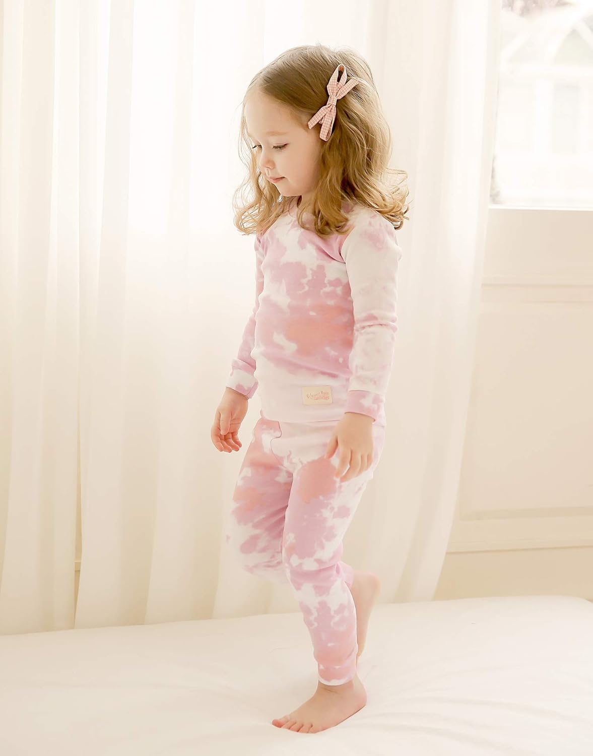 VAENAIT BABY 12M-12Y Toddler Kids Boys Girls 100% Cotton Marbling Tiedye Sung Fit Sleepwear Pajamas 2pcs Pjs Set