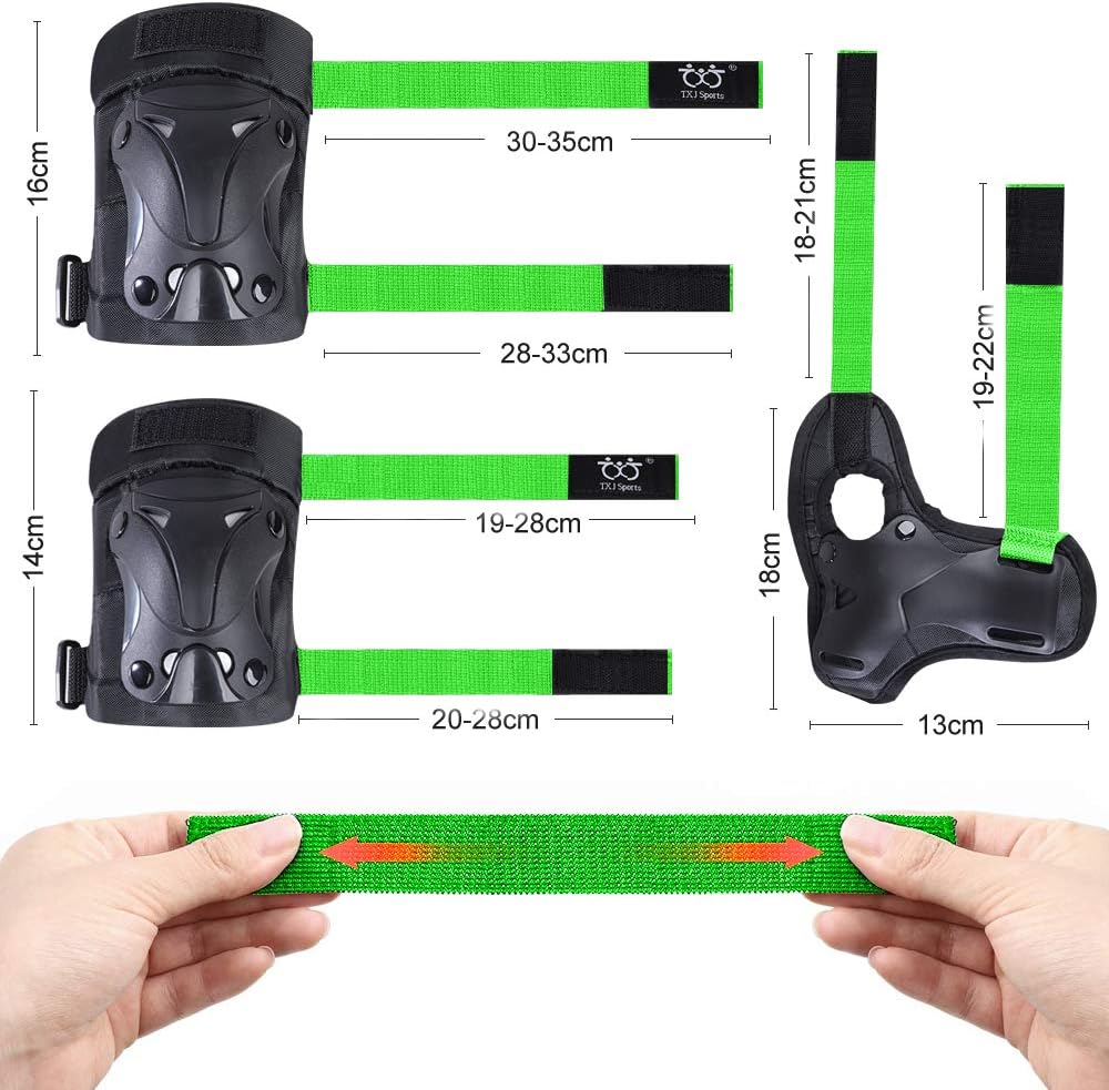 Kids/Youth Knee and Elbow Pads with Wrist Guards Protective Gear Set for Skating Skateboarding Cycling Biking Scooter and Multi Sports