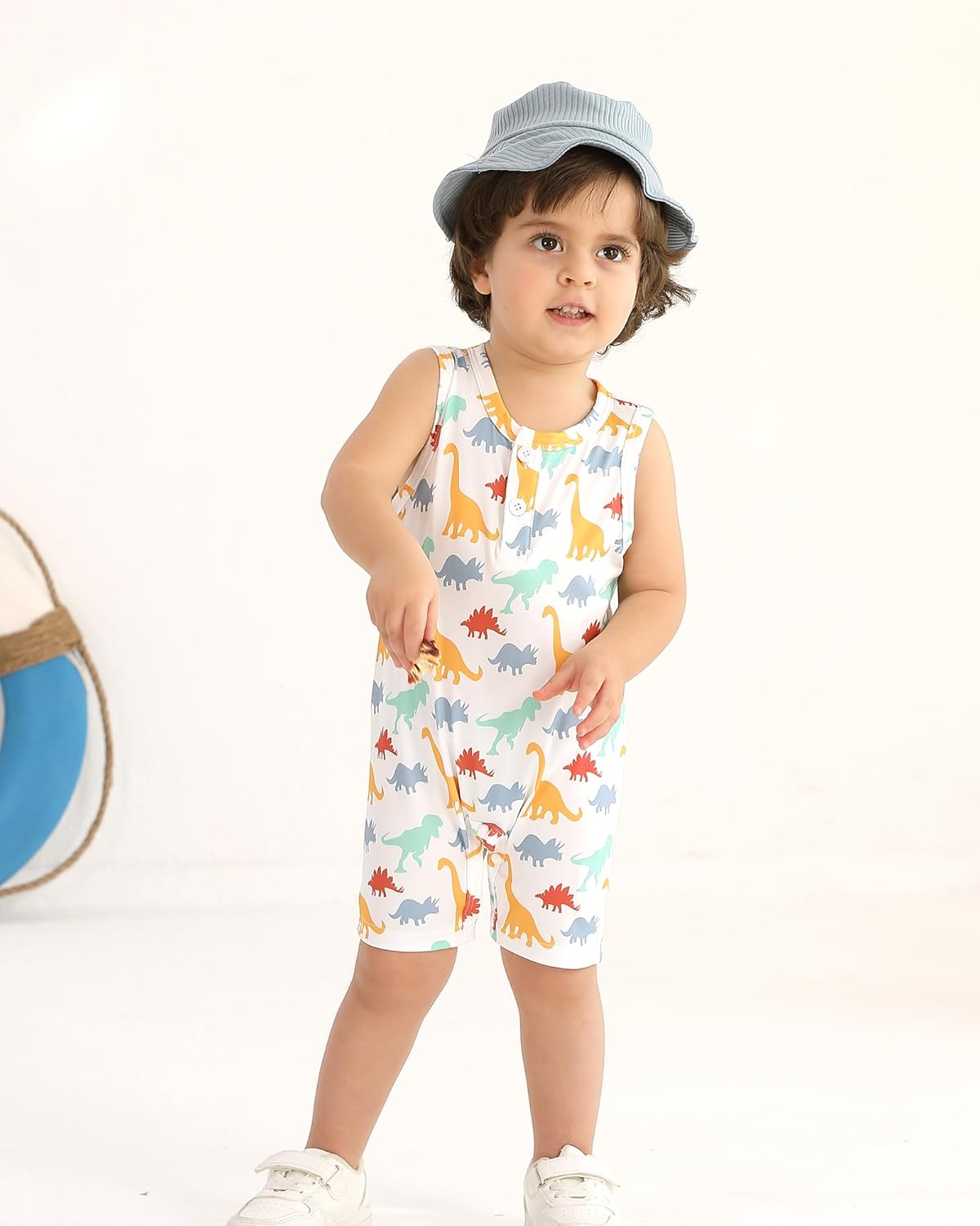 NZRVAWS Newborn Baby Boy Clothes Infant 0 3 6 9 12 Months Romper Sleeveless Jumpsuit Bodysuit Hat