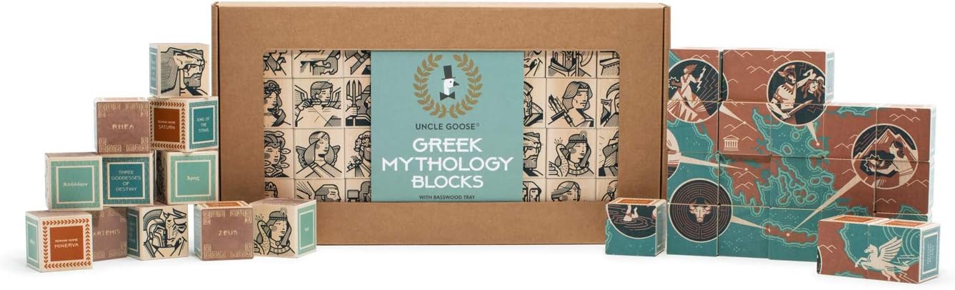 Uncle Goose Greek Mythology Blocks - Made in The USA