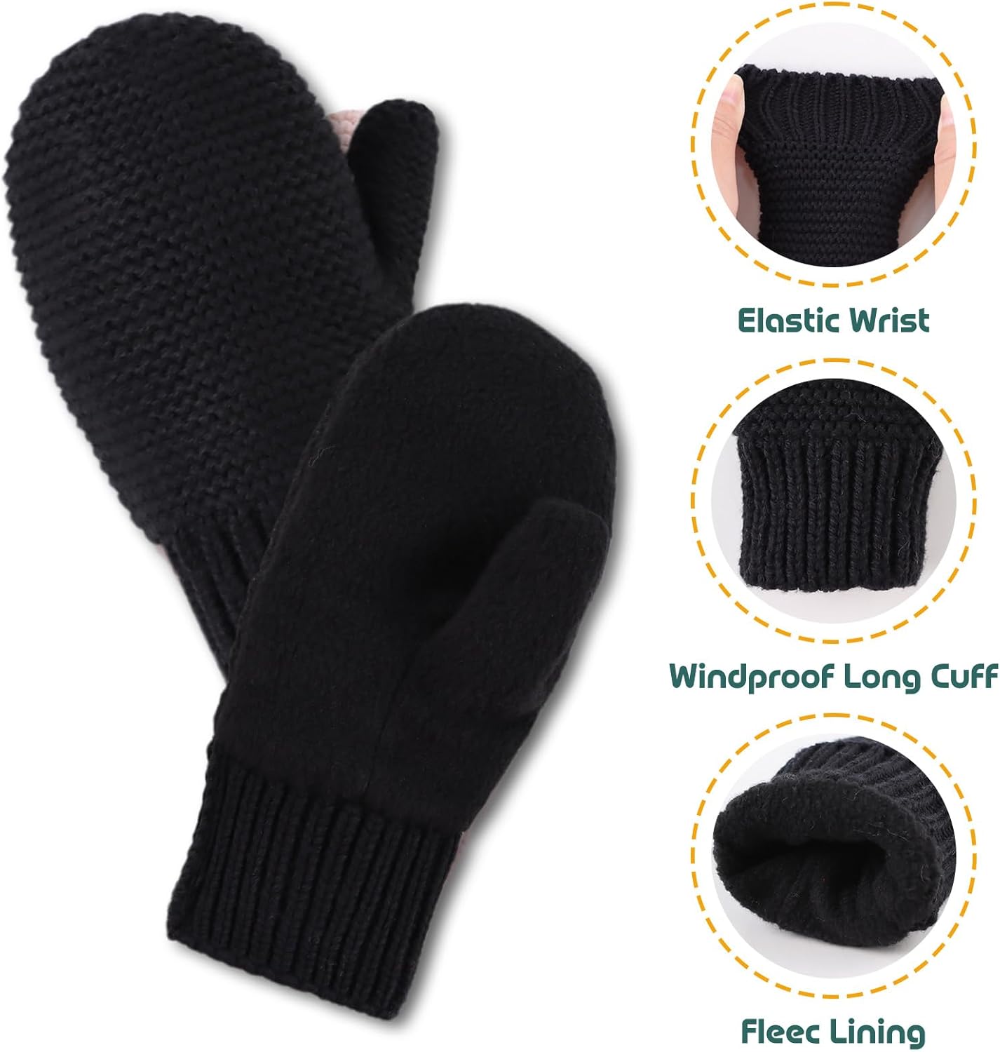 Basic Winter Baby Beanie Gloves Boys Girls Knitted Hat Pompom Kids Earflap Hats Warm Infant Toddler Beanie Mittens Set