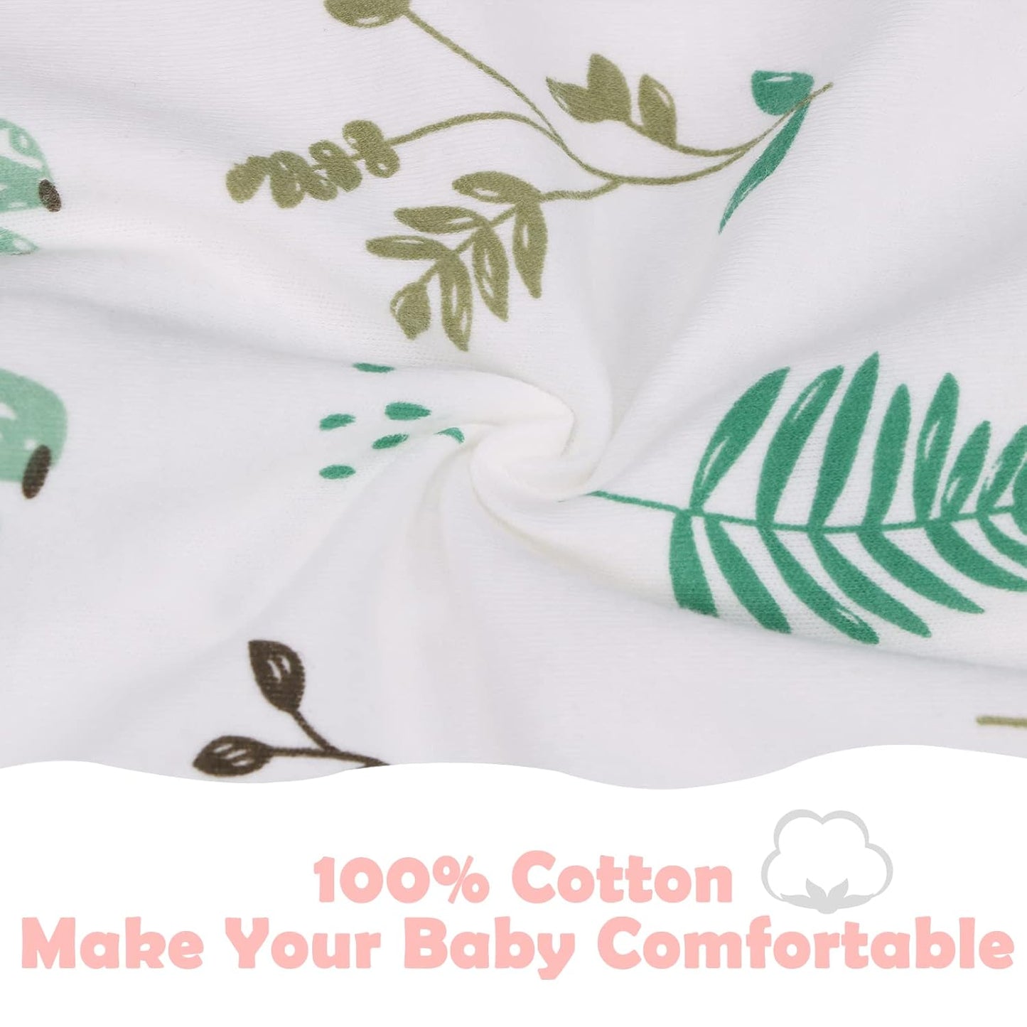 2 Pack Transition Swaddle with 2 Way Zipper, 2 in 1 Arms in/Out Transitional Arms Up Swaddle, 100% Cotton Newborn Swaddles Zipper Swaddles Baby Swaddling Sack Sleeping Sack 0-3 Months, Flamingo & Bear