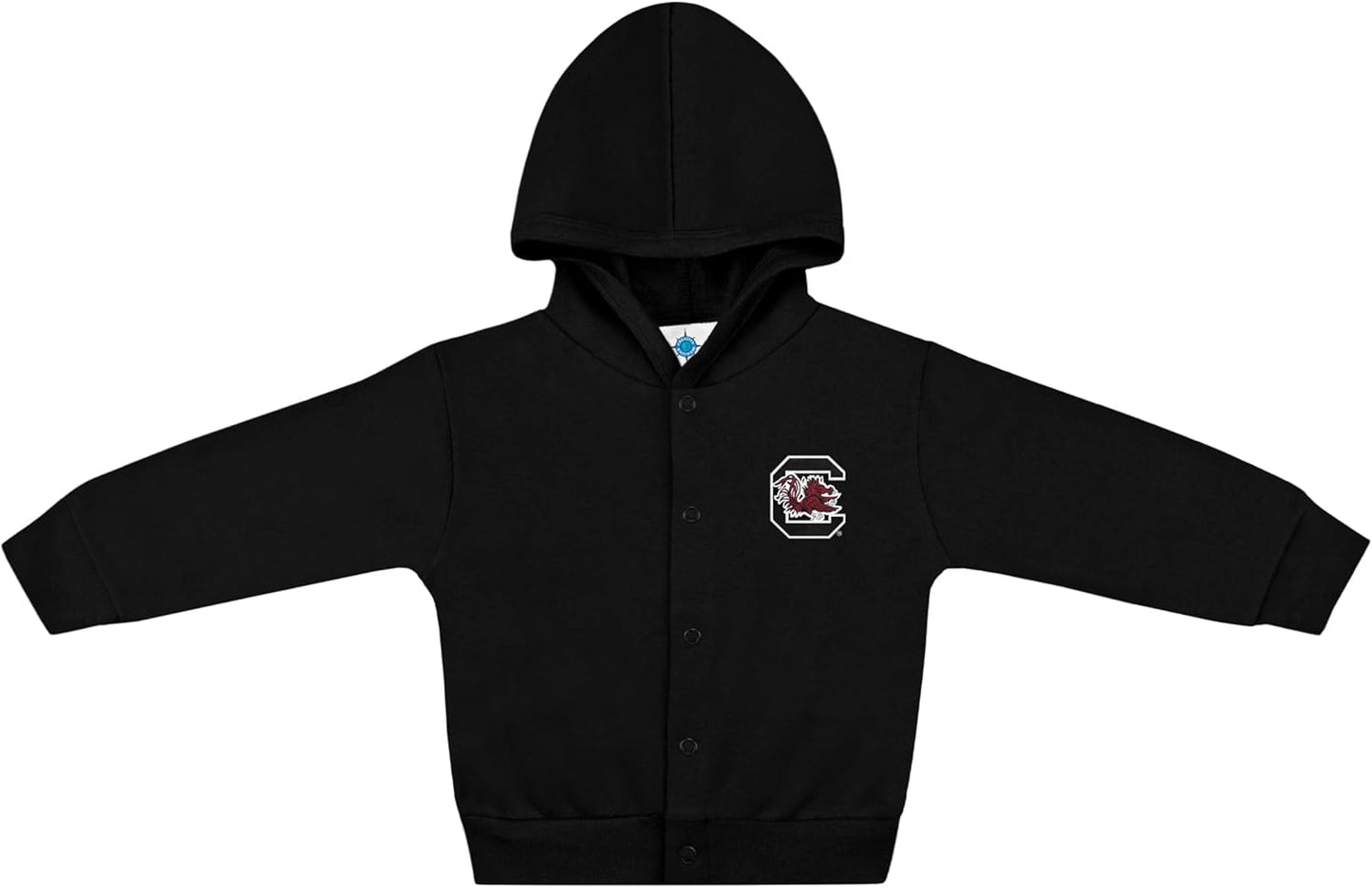 Creative Knitwear College Baby Snap Hooded Jacket - Team Logo, Multiple Colors, for Boys & Girls, (0-24 Months)