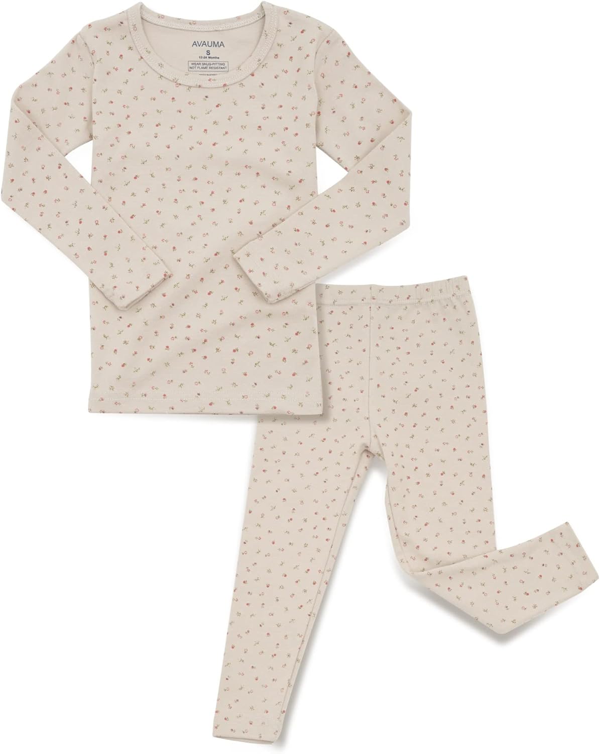 AVAUMA Baby Boys Girls Pajama Set 6M-7T Kids Cute Toddler Snug fit Pattern Design Pjs Cotton Sleepwear