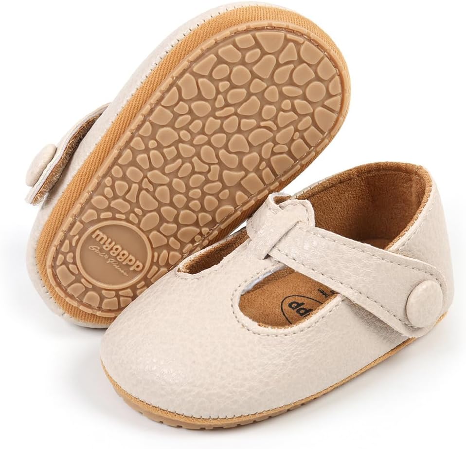 Baby Shoes Mary Jane Flats Non Slip Soft Sole Infant Toddler Sneakers First Walkers Party Christmas Dress Shoes