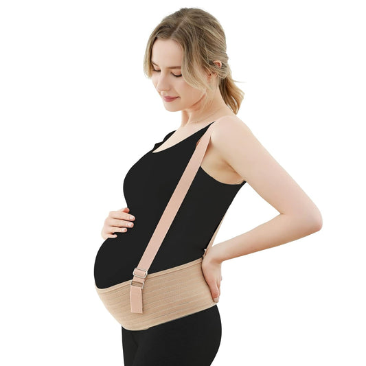 Reidio Maternity Belt Belly Bands for Pregnant Women Pregnancy Belly Support Band Relieve Back & Waist & Pelvic Pain Adjustable Size with Back Brace Straps