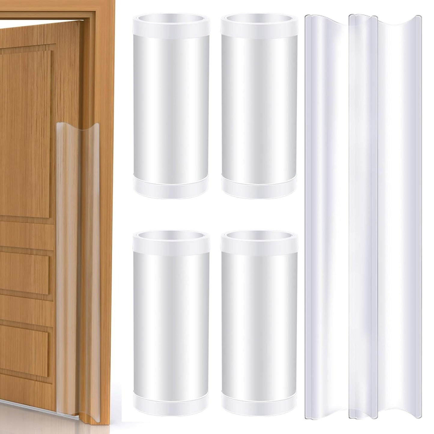 12 Pcs Door Pinch Guard Baby Proofing Jam Shield Door Finger Pinch Guard 47.2 x 7 Inch Hinge Cover Protectors for 90 and 180 Degree Gates Kids Pets Safety