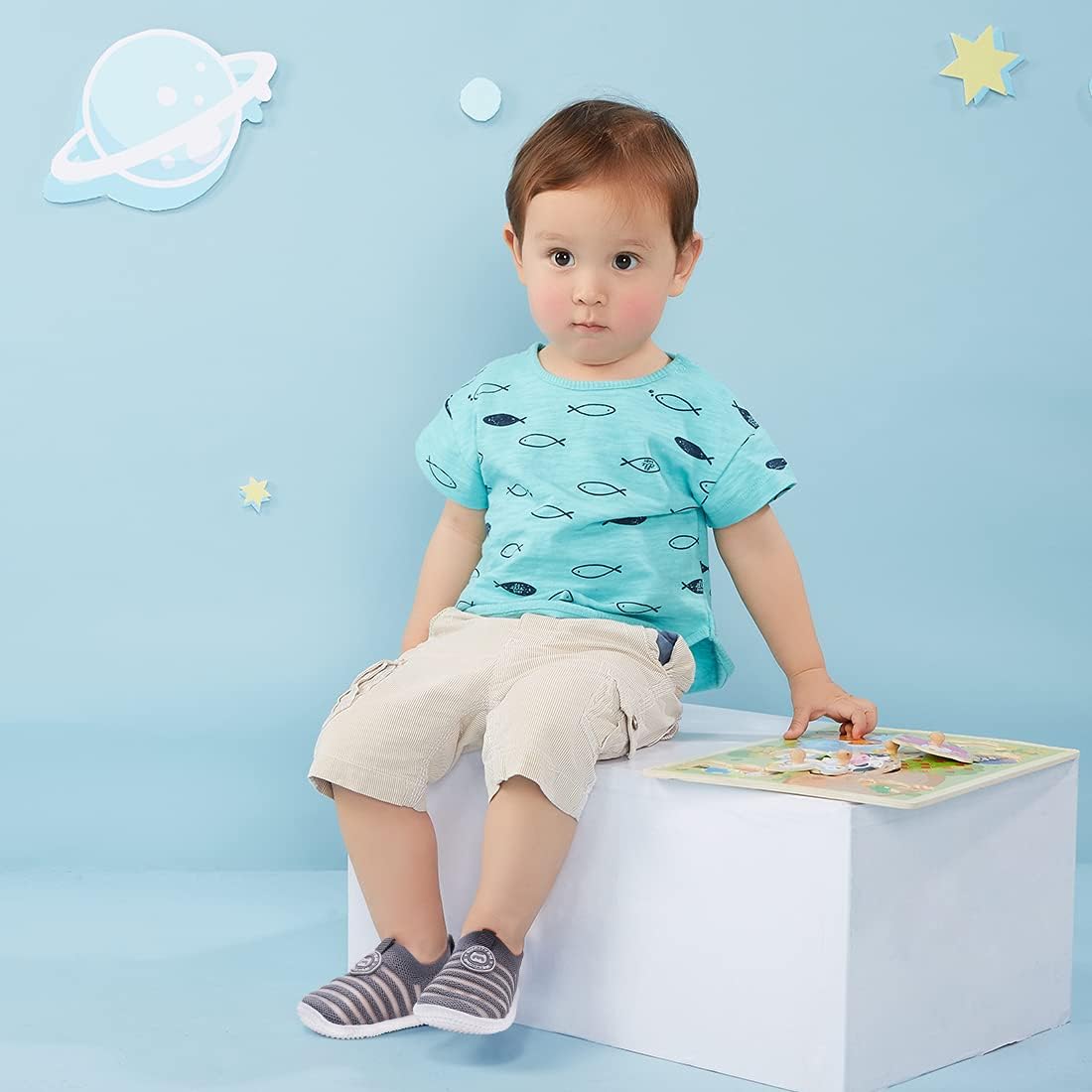 BMCiTYBM Baby Shoes Boy Girl Infant Sneakers Non-Slip First Walkers 6 9 12 18 24 Months