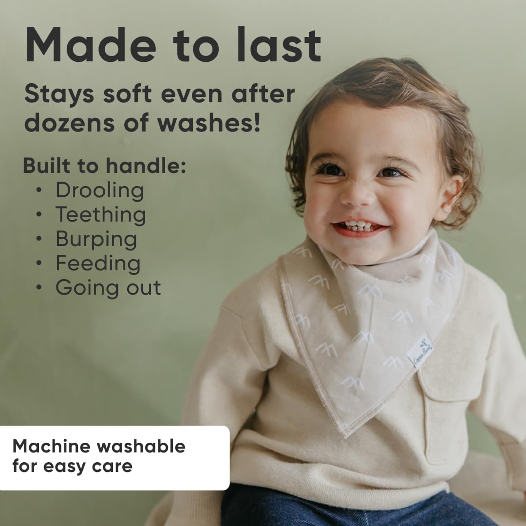 Copper Pearl 6 Pack Soft Cotton Baby Bibs for Drooling and Teething, Absorbent Drool Bibs for Baby Girl and Boy, Adjustable to Fit Newborns to Toddlers, Tons of Styles (Henry Set)