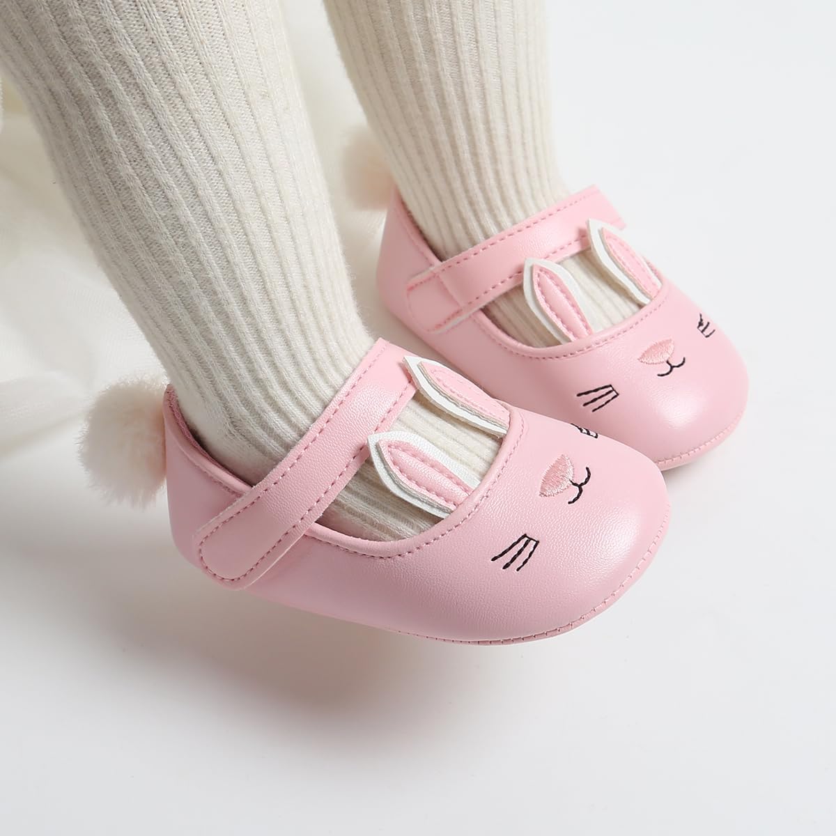 Baby Shoes Mary Jane Flats Non Slip Soft Sole Infant Toddler Sneakers First Walkers Party Christmas Dress Shoes