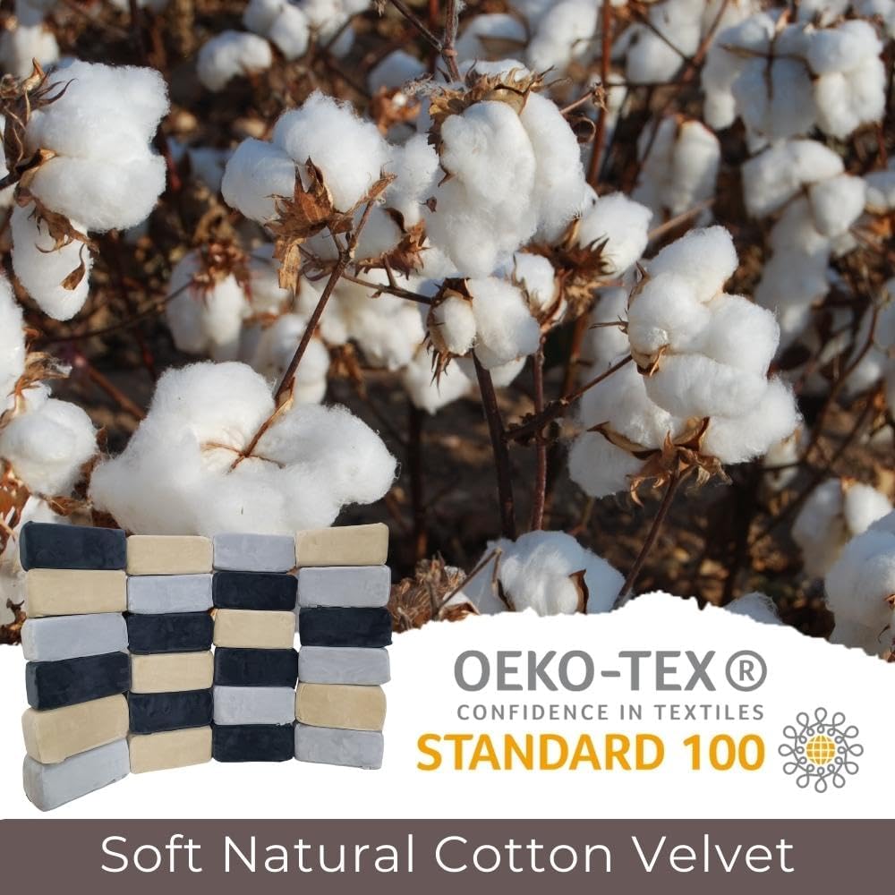 Wonder Space Plush Foam Blocks - Nursery Building & Stacking Toys for Toddlers Boys & Girls, Soft Smooth Velvet Cover, Early Education Gross Motor Skills & Brain Development (24 Bricks, Castle Rock)