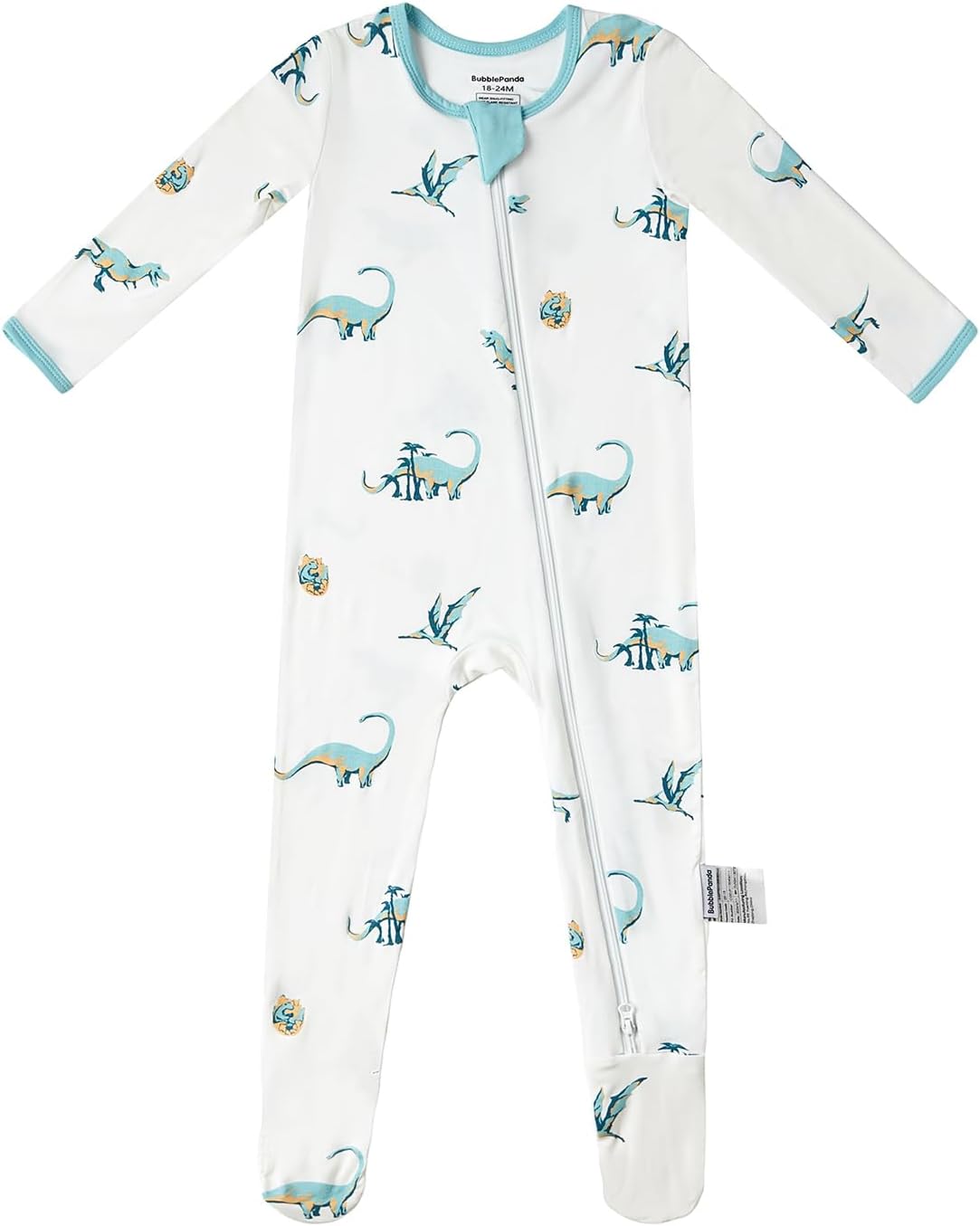 BubblePanda Rayon Made From Bamboo Baby Pajamas Baby Clothes for Boys Girls Unisex Zip-Front Non-Slip Onesie Sleeper