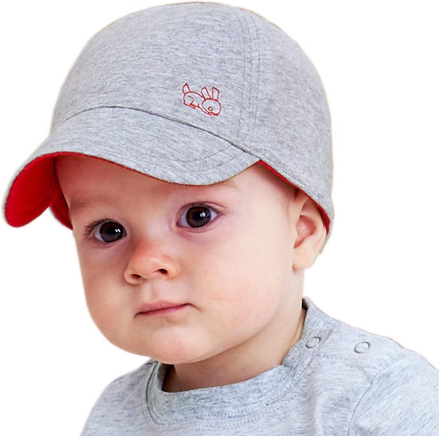Keepersheep Baby Reversible Baseball Cap Infant Sun Hat, Cotton Knit Soft Brim for Infant Toddler, Summer Outdoor Unisex