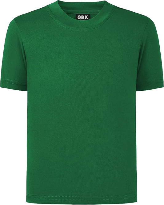 QBK 2T to Youth Neon Shirt Kids UPF 50+ Dry Fit Athletic Short Sleeve Rash Guard T Shirts for Boys Girls Sports Undershirt