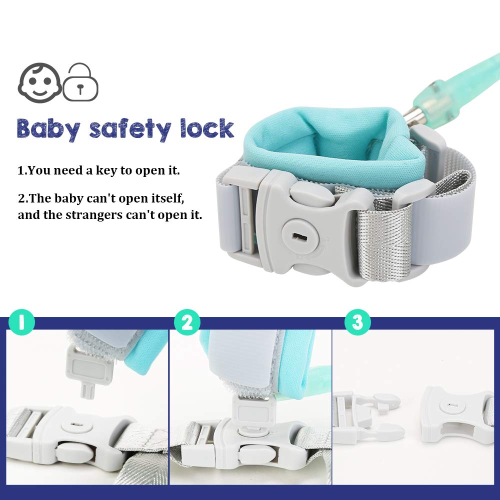 Child Backpack Leash for Toddlers & Kids | 98Inch Lengthen Child Safety Walking Leash -Green