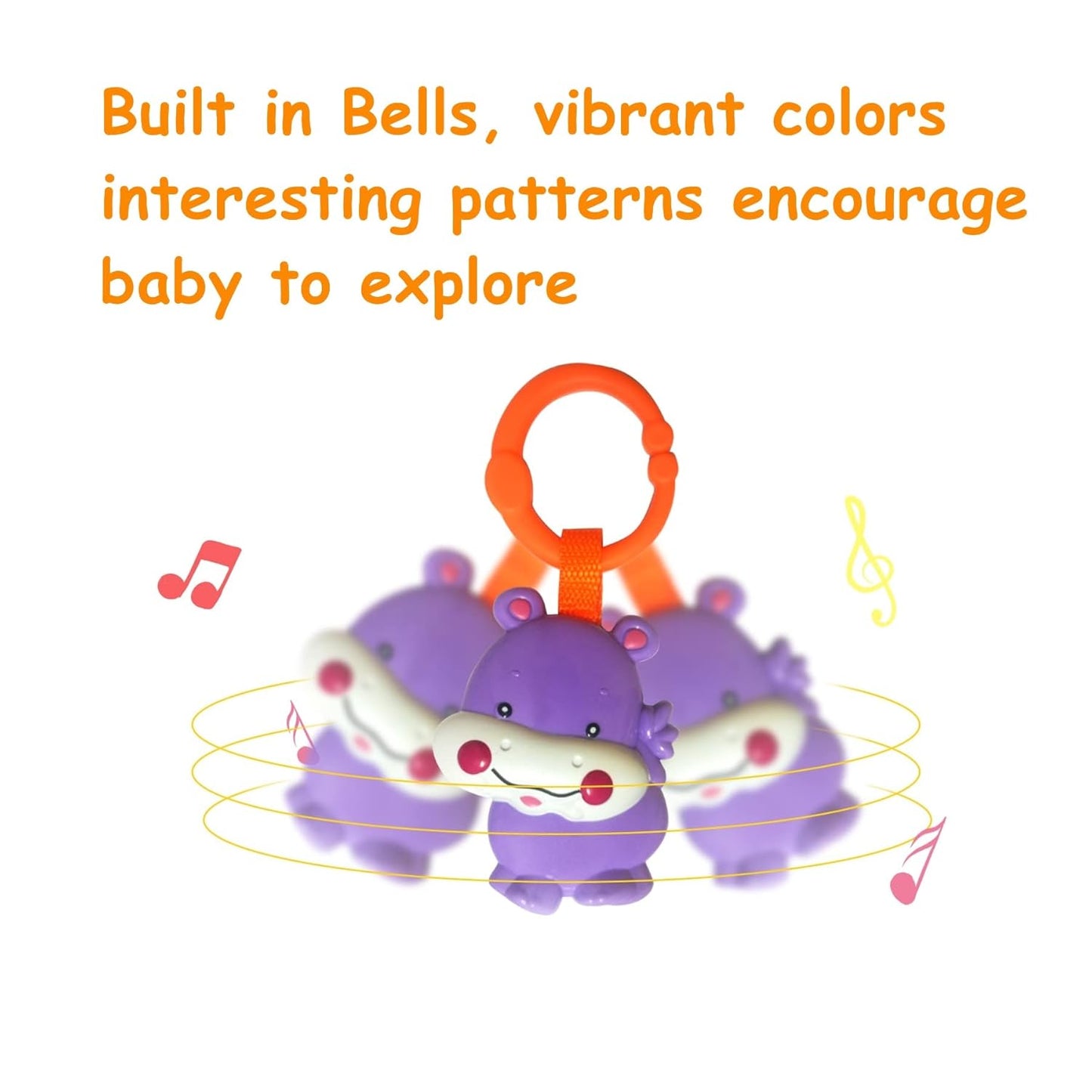 Baby Toys, Cartoon Animal Hanging Rattle Toys, Handbells Baby Rattles, Baby Bed Crib Car Seat Travel Stroller Toys for Infant, Best Birthday Gift for Newborn, 4 Pack