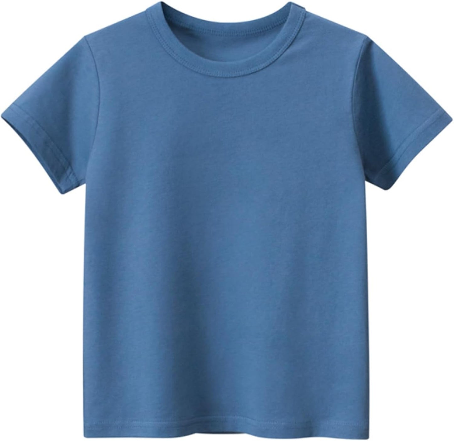 4-Pack Toddler Boys T-Shirts Solid Color Short Sleeve Tees Summer Crewneck Tops