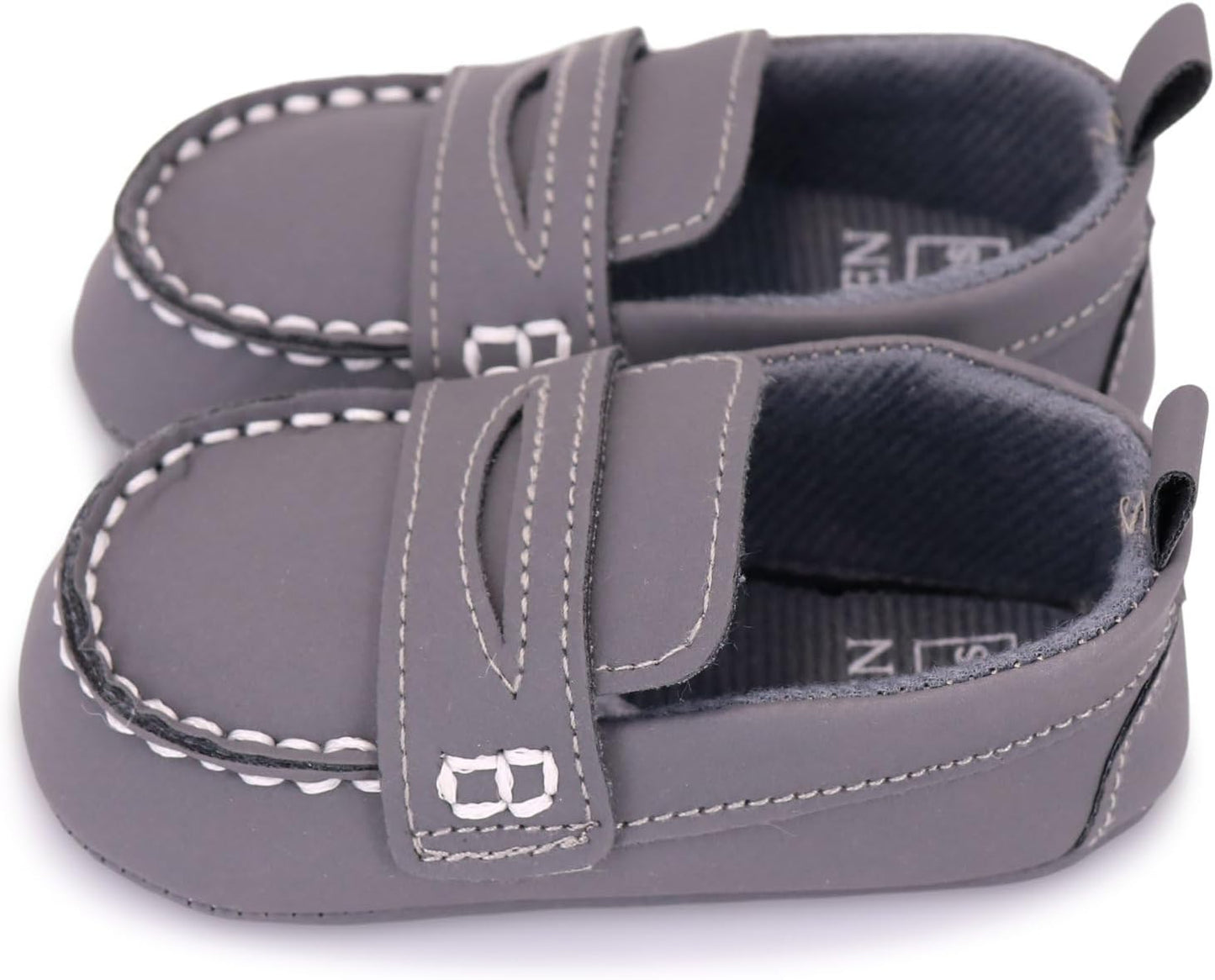 LONSOEN Baby Girls Boys Loafers Prewalker Dress Crib Shoes