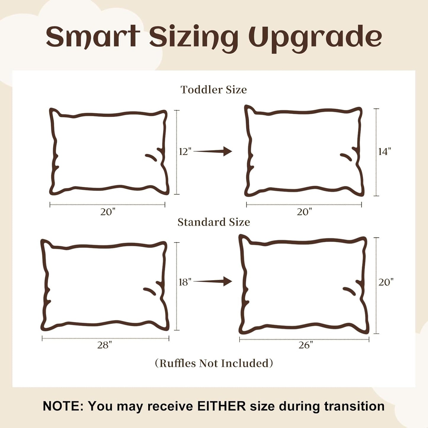 BuLuTu Cotton Muslin Kids Pillowcases Standard Size, Cute Olive Pattern Travel Pillow Case Neutral Toddler Boys Girls Pillowcase, Soft Breathable Pillow Covers Enveloped, 20"x26"