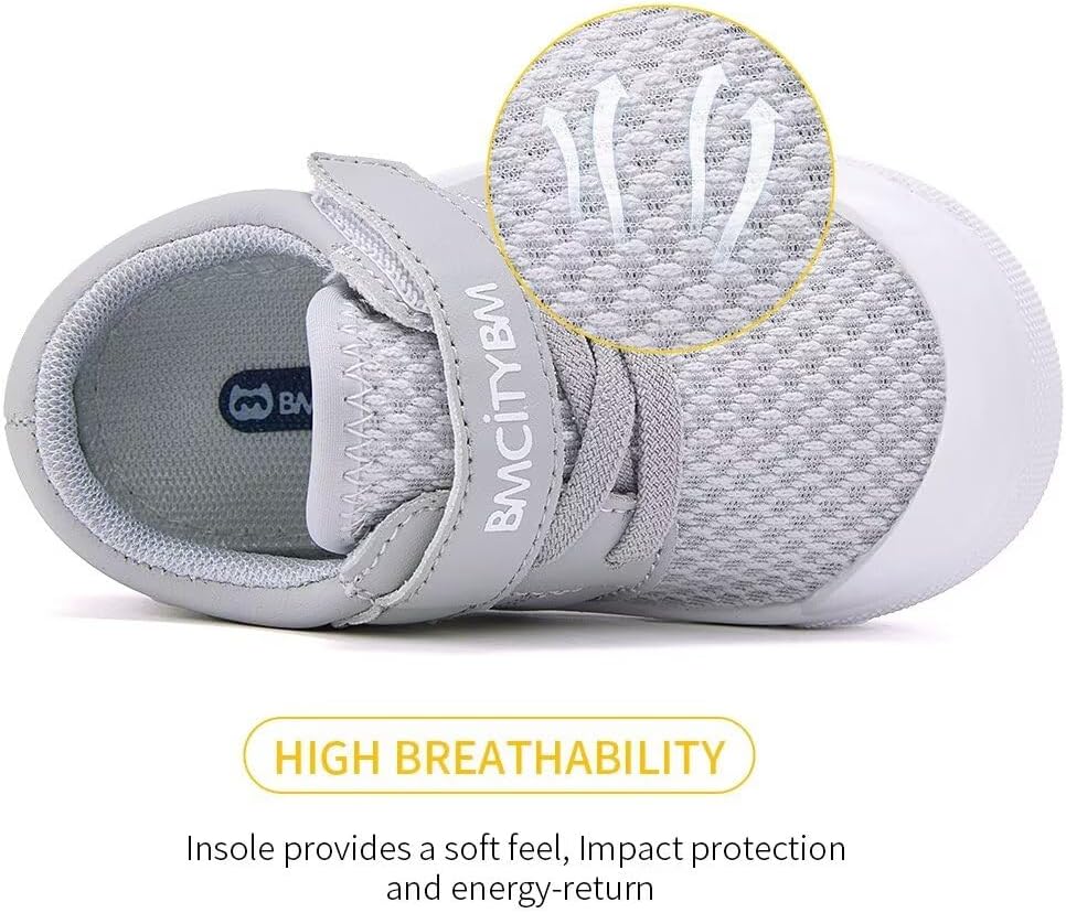 BMCiTYBM Baby Sneakers Girls Boys Lightweight Breathable Mesh First Walkers Shoes 6-24 Months