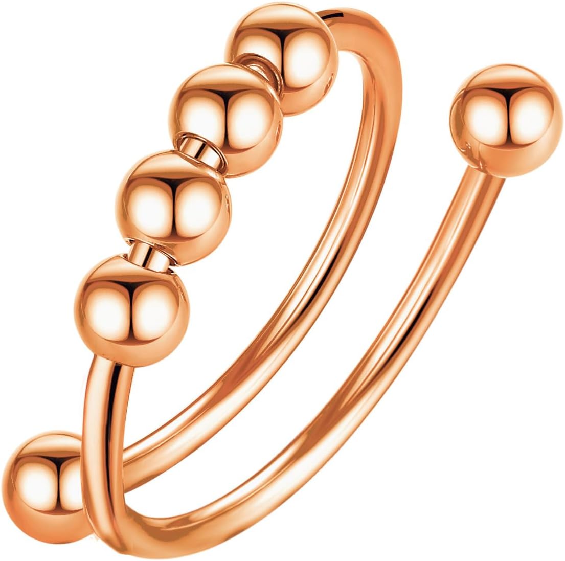 INFUSEU Funny Spinner Fidget Rings for Women Girls Anti Anxiety Stress Worry, Adjustable Size