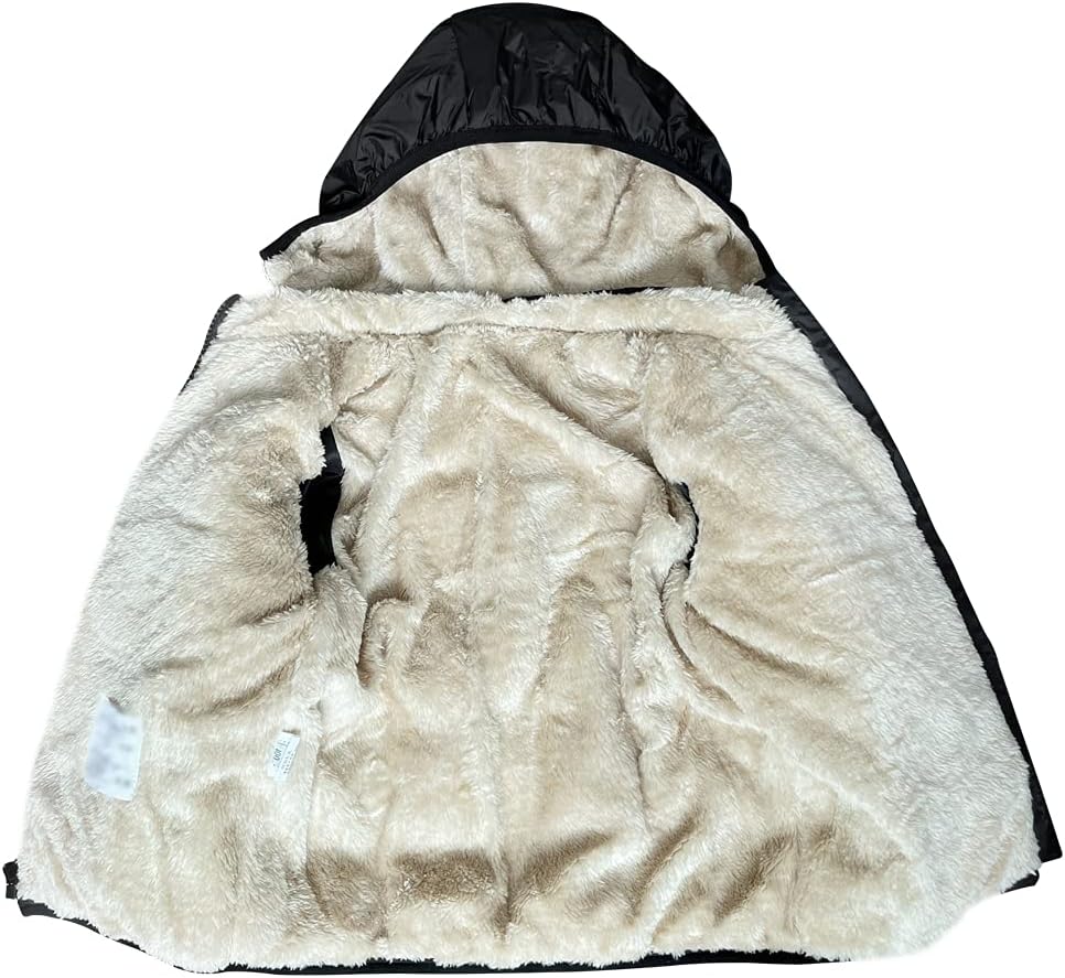 Baby Girls Boys' Winter Fleece Jackets With Hooded Toddler Cotton Dress Warm Lined Coat Outer Clothing