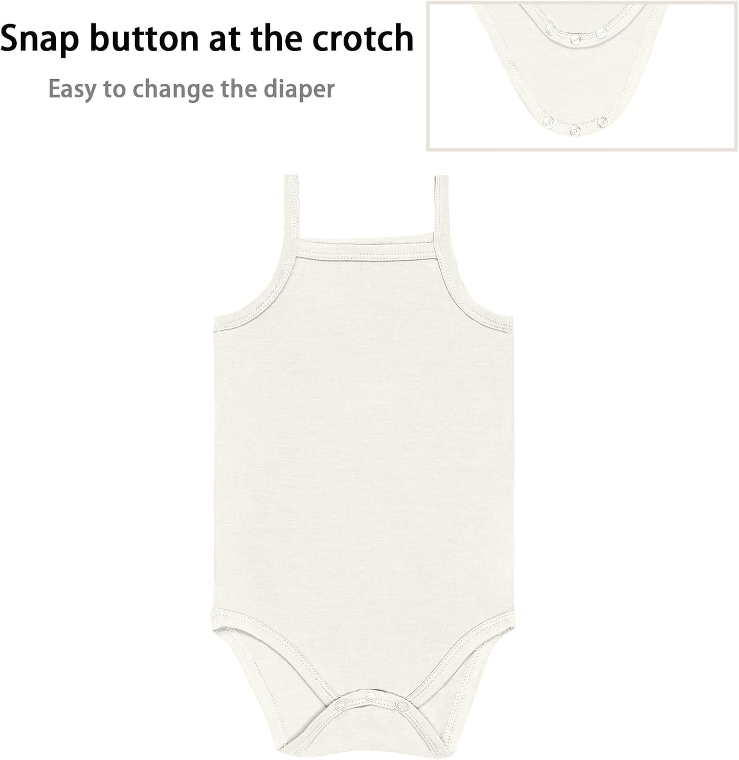 GUISBY Rayon Made from Bamboo Undershirt boy Girl Bodysuit for baby 3-Packs