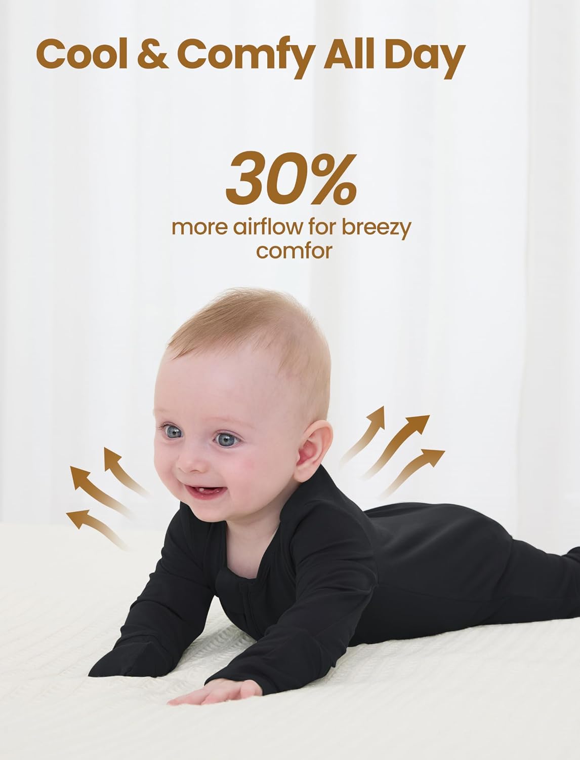 PATPAT Baby Footies Boys Girls - Bamboo Viscose - Zipper & Non-Slip Soles Romper Mitten - Footed & Footless Infant Clothes