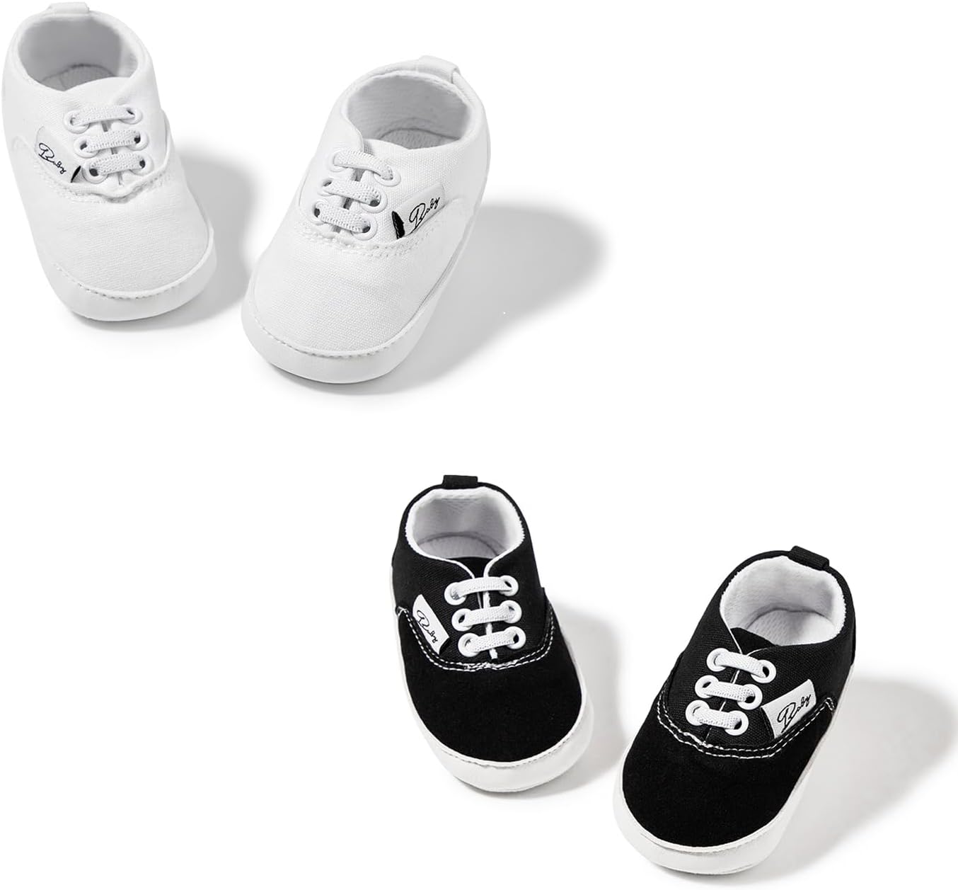Morbido Infant Baby Boys Girls Canvas Sneaker Toddler Slip On Anti Skid Newborn First Walkers Candy Shoes for 0-18 Months