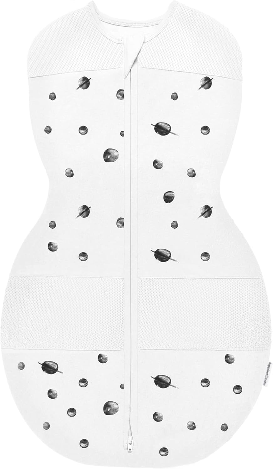 Happiest Baby Sleepea 5-Second Swaddle - 100% Organic Cotton Baby Swaddle Blanket - Doctor Designed Promotes Healthy Hip Development (Ivory Planets, Large)