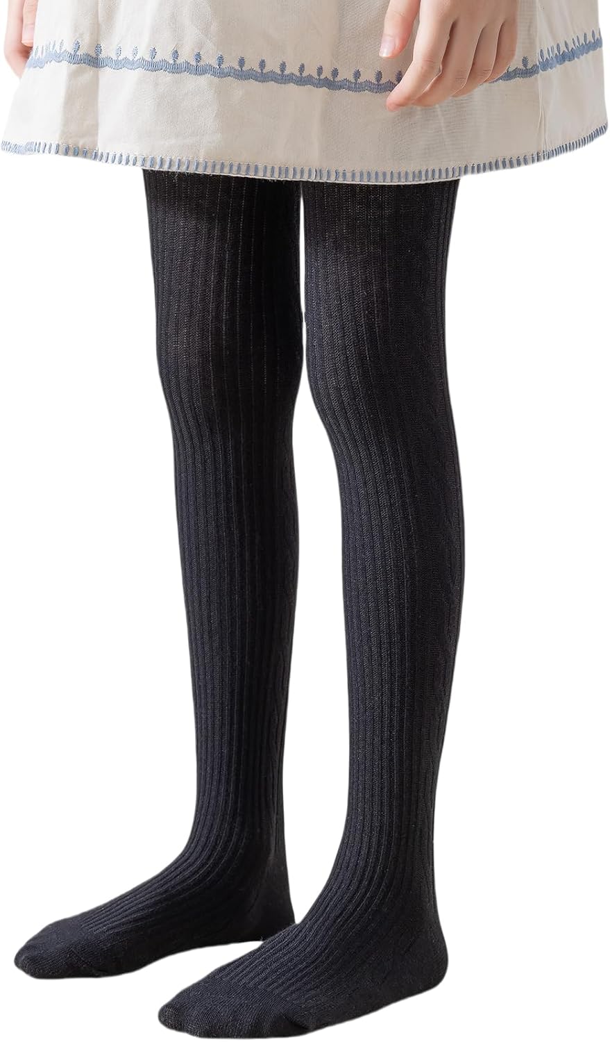 BINIDUCKLING Baby & Toddler Cable Kit Tights for Girls 6 Months - 8 Years