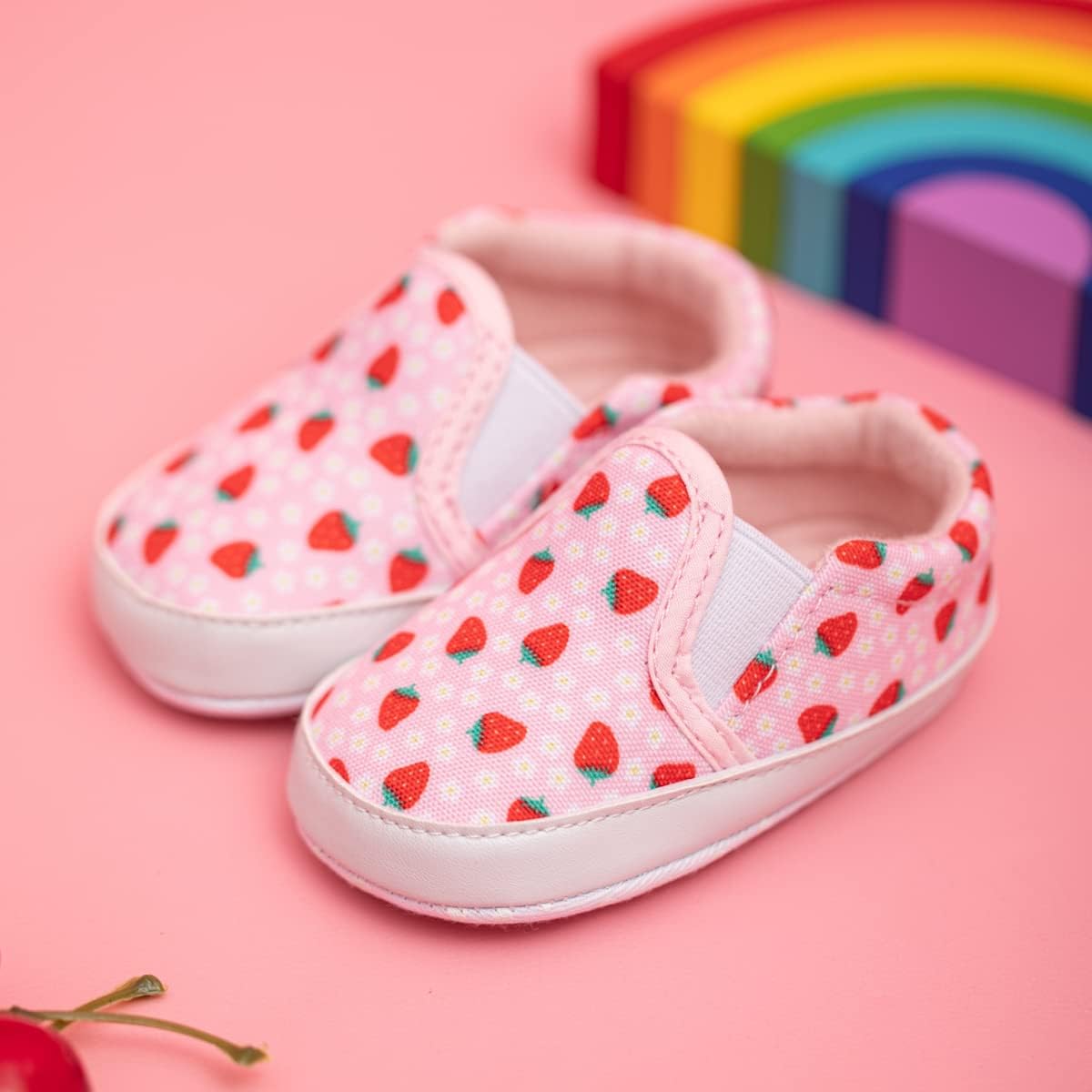 Morbido Infant Baby Boys Girls Canvas Sneaker Toddler Slip On Anti Skid Newborn First Walkers Candy Shoes for 0-18 Months