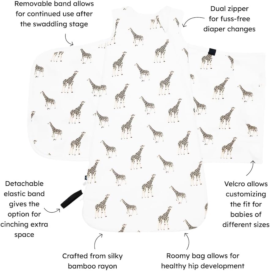 KYTE BABY Unisex Rayon Made from Bamboo Sleep Bag Swaddler for Babies, 1.0 Tog