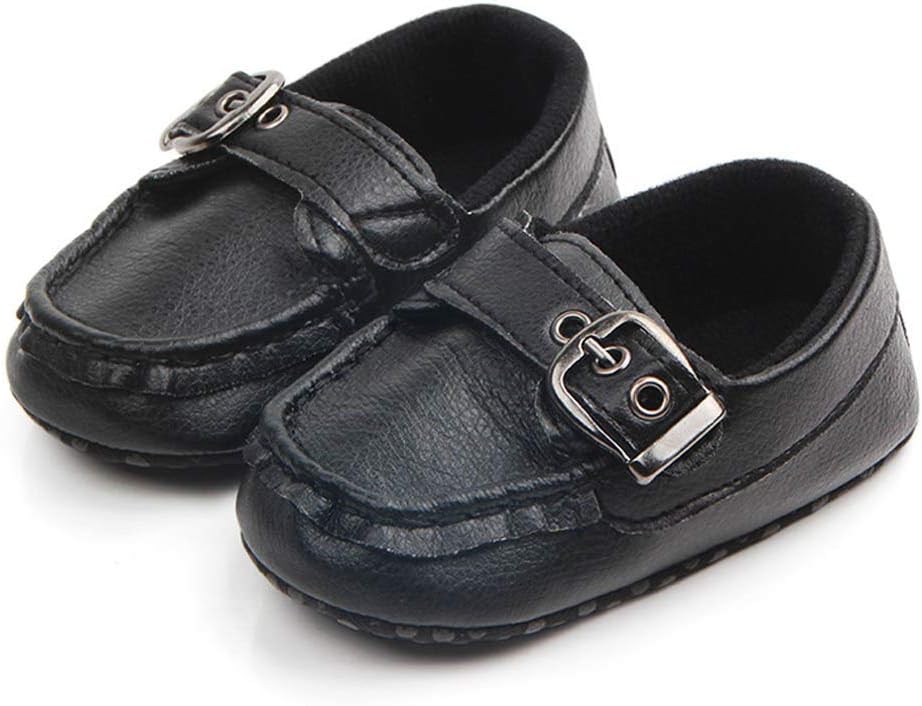 LONSOEN Baby Girls Boys Loafers Prewalker Dress Crib Shoes