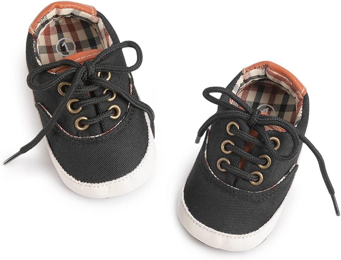 Morbido Infant Baby Boys Girls Canvas Sneaker Toddler Slip On Anti Skid Newborn First Walkers Candy Shoes for 0-18 Months