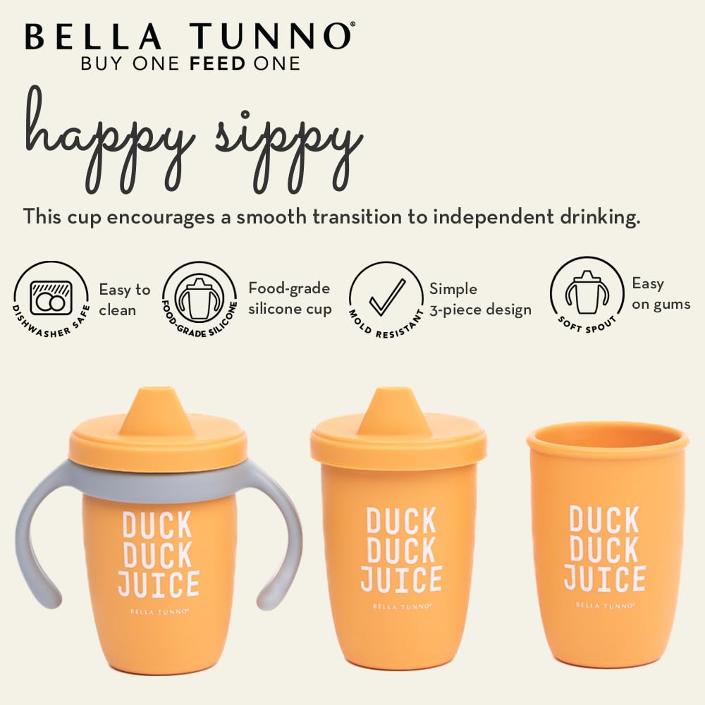 Bella Tunno Sippy Cup, Set of 2 Silicone Training Cups with Transition Handles for Infants, Toddlers & Kids, Babies 6-12 Months & Toddlers 1-3 Years, Boys & Girls, Little Lady & Buttercup, 8 oz