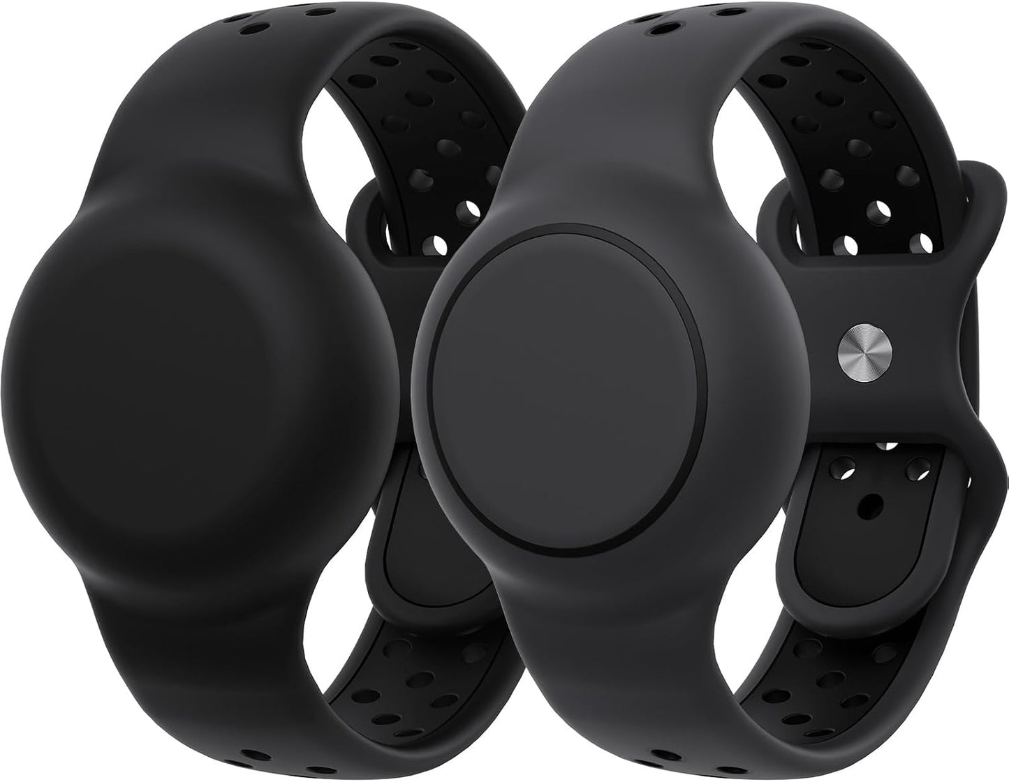 Waterproof Bracelets Compatible with AirTag for Kids, 2 Packs Silicone Holder with Hidden Cover Design Wristband Compatible with AirTag for Child, Breathable GPS Tracker Holder for Kids BDGB