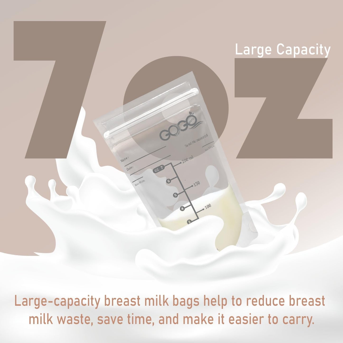 660 Count GRAND Value Pack Breastfeeding Breastmilk Storage Bags - 7 OZ, PRE-STERILIZED By Gamma Ray, BPA Free, Leak Proof Storing Double Zipper Seal, Self Stand, for Refrigeration and Freezer