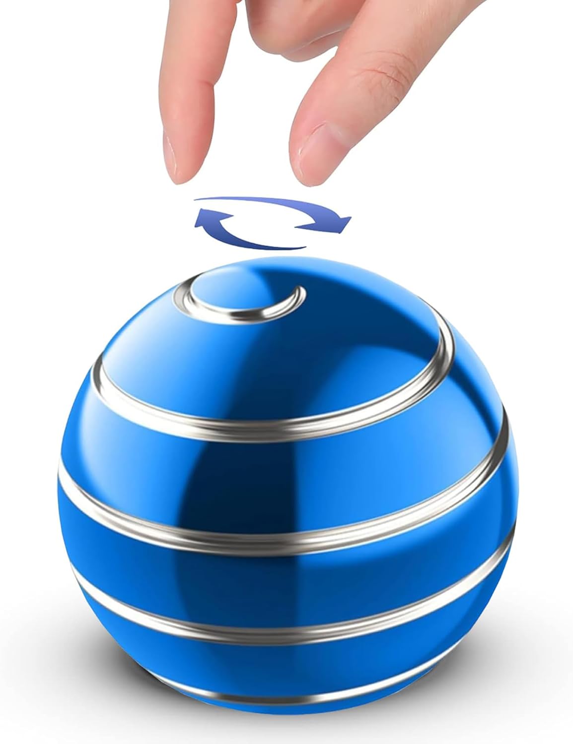 Kinetic Desk Toy, Metal Fidget Toys for Adults, 1.77" Stress Relief Balls for Adults, Stocking Stuffers Party Favors Toys for Kids Ages 3, 4, 5, 6, 7, 8 (1.77", Blue)