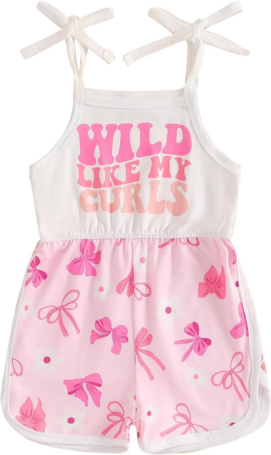 WZTYYDS Toddler Baby Girl Summer Clothes Floral Romper Tie-Up Strap Halter Jumpsuit Infant Summer Sling Playsuit 6M-3T