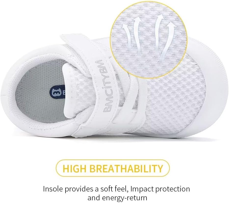 BMCiTYBM Baby Sneakers Girls Boys Lightweight Breathable Mesh First Walkers Shoes 6-24 Months