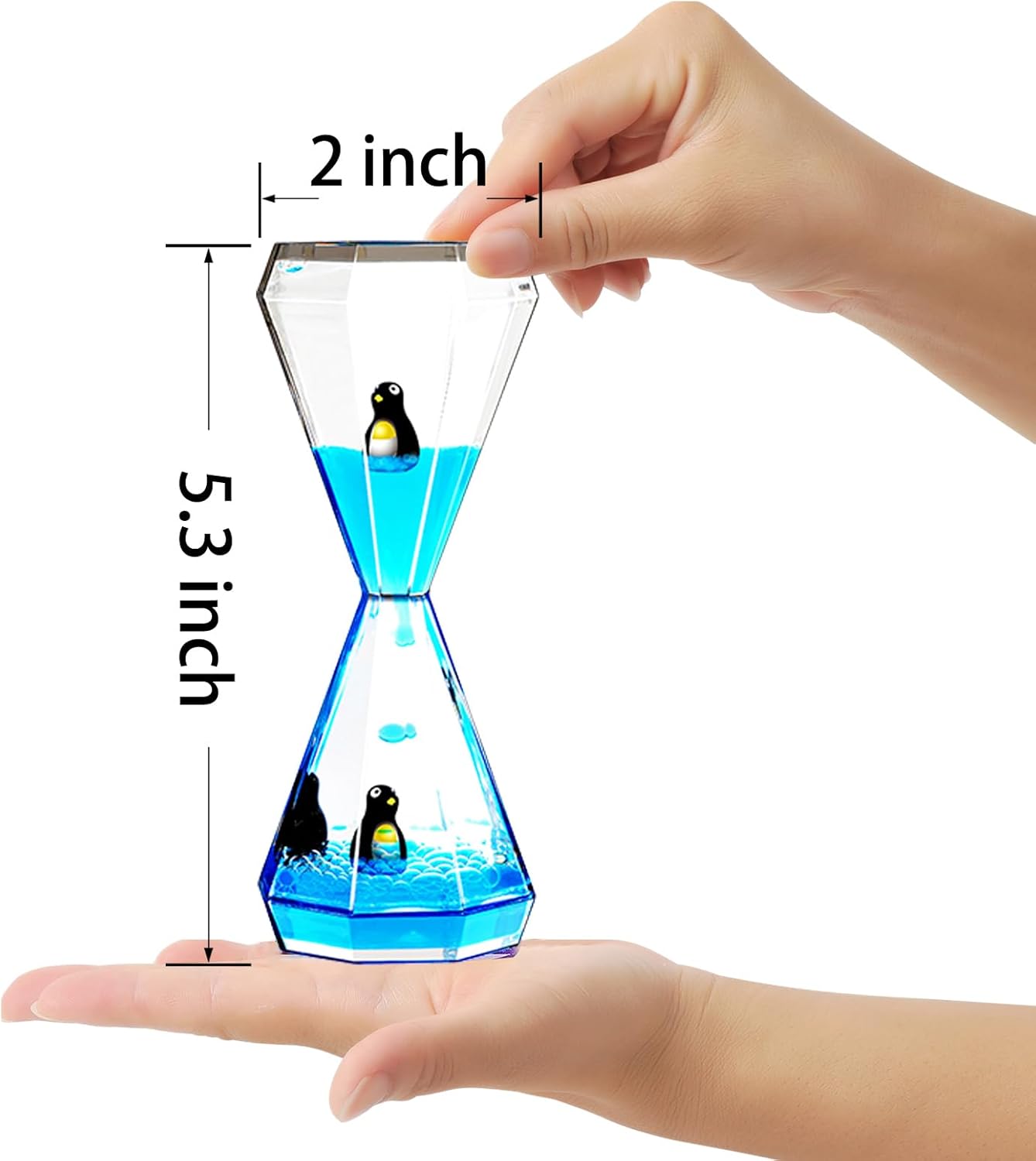 Liquid Motion Bubbler Waisted Model and Diamond Model Pack of 2 Great Rainbow Series Liquid Bubbler Timer Sensory Fidget Relaxation Stress Relief and Anxiety Relief Relaxing Autism