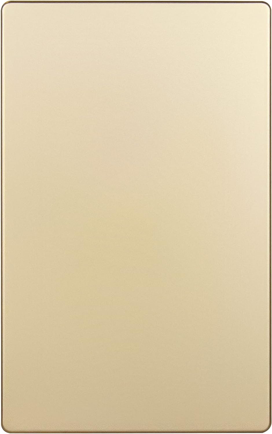 ENERLITES Screwless Blank Wall Plate, Child Safe Blank Device Outlet Cover, Standard Size, 1-Gang 4.68" x 2.93", Polycarbonate Thermoplastic, UL Listed, SI8801-GD, Gold