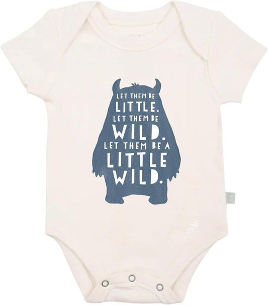 Finn + Emma Organic Cotton Graphic Baby Onesie - Gender Neutral Bodysuits for Babies 0-12 Months in Multiple Sizes and Styles