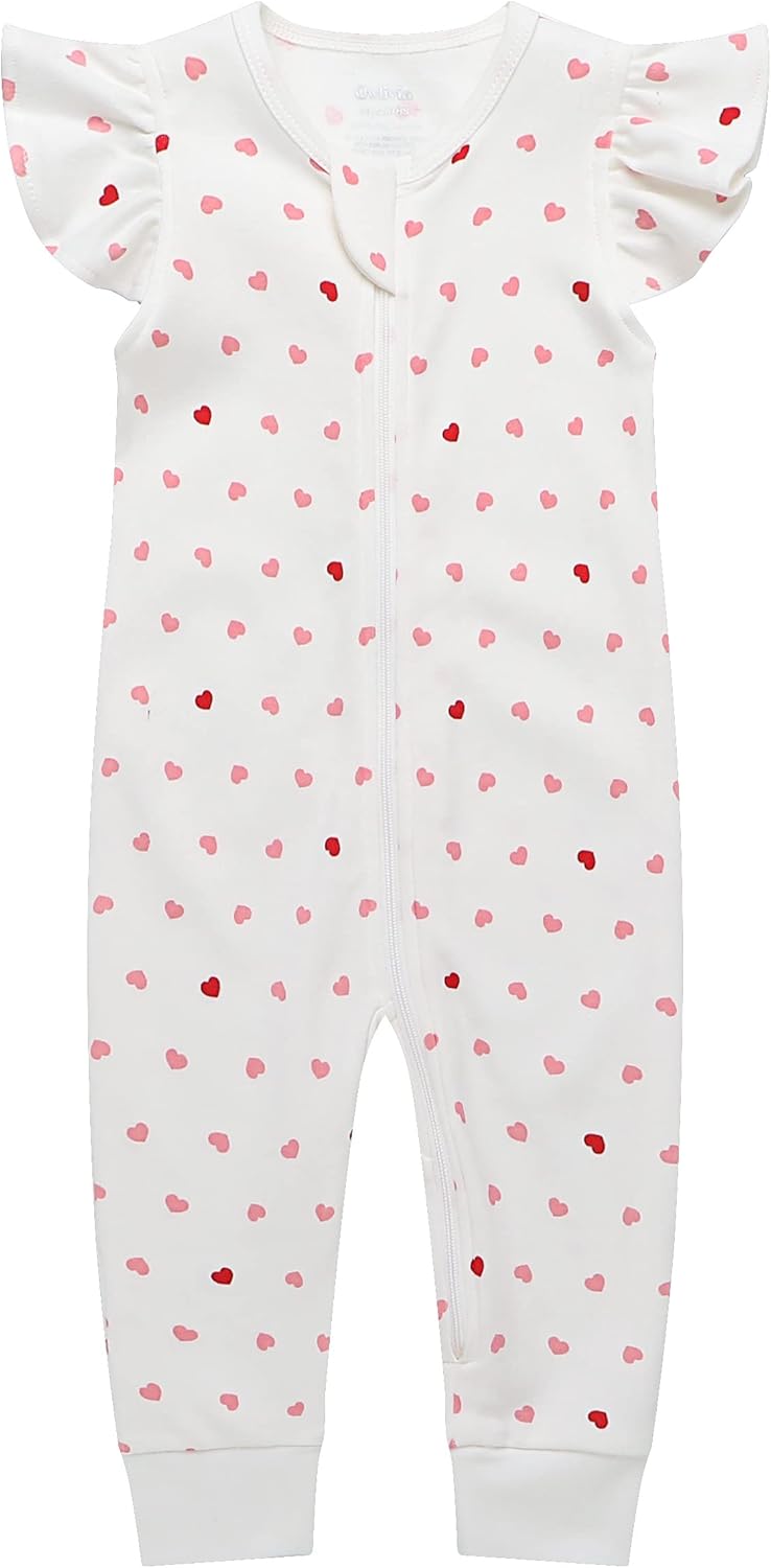 Owlivia Baby Boy Romper, Unisex Short-sleeve Summer Outfit, 100% Organic Cotton Girl One-Piece Jumpsuit